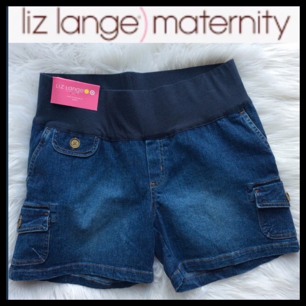 🎈SALE🎈NWT LIZ LANGE MATERNITY Denim Shorts